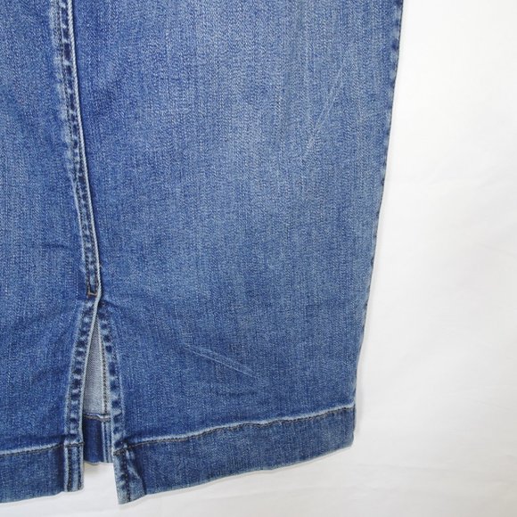 Wilfred Free Aritzia Karolina Blue Denim Stretch Pencil Skirt - Picture 3 of 6